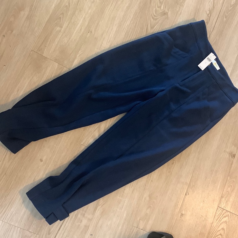 NWT - Anthropologie Meave Blue Barrel Leg Pants